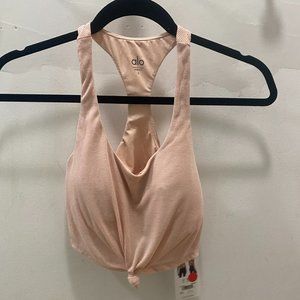 NWT Alo Knot Tank Bra in Nectar, size S